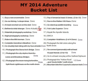 2014 Bucket List Updated 2014